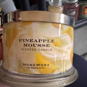 HomeWorx Pineapple Mousse Scented Candle